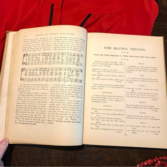 1900 Antique Hardcover Book with Red and Black Cover Art - Picture 7 of 10